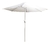 Parasol Aluminio Color Blanco 3,00 Mts. Tela Blanca