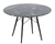 Mesa redonda EAMES tapa simil marmol negro d:100cm base negra