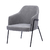 Sillon JACK tapizado gris claro chenille base metalica