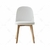 Silla VITA ecocuero blanco base madera - tienda online