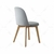 Silla VITA ecocuero gris base madera - Home Project