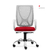 Silla profesional ALMA Blanca regulable A-SYNCRO con apoyabrazos y base cromo - comprar online