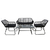 Set Juego de exterior rattan sintetico MAUI full black