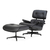 Sillon MILLER Full black con ottoman