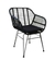 Sillon de exterior rattan sintetico negro TOSCANA