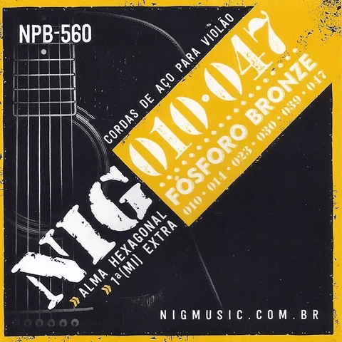Jogo De Cordas Giannini Para Violão Aço Cobra Nanotec 010 - American  Musical e Magazine