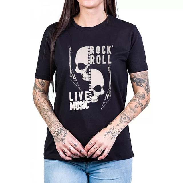 Camiseta rock 27 Club Premium  100% Algodão - Roquenrou