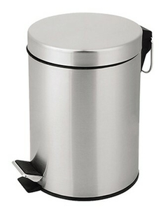 LIXEIRA INOX C/PEDAL REDONDA COM CESTO INTERNO DE PLASTICO REMOVIVEL 5 LTS DALLARE DL1325 - comprar online