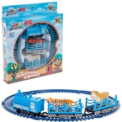 TREM / FERRORAMA SET COLEÇÃO ANIMAIS COM ACESSORIOS A PILHA 11 PECAS ARK BRASIL AKT3709