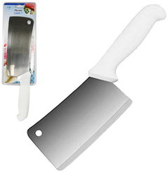 CUTELO DE INOX CABO PLASTICO BRANCO 7'' K-28 WESTERN