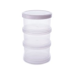 POTE PLASTICO CONJUNTO ORGANIZADOR ROSCA 3 UNIDADES 380 ML CADA PLASUTIL 8060