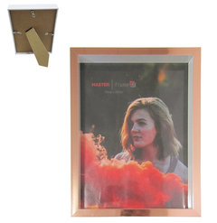 PORTA RETRATO 15X20 HORIZONTAL OU VERTICAL COM MOLDURA DE PLASTICO METALIZADO ROSE GOLD 35MM RMT8791 RIO MASTER