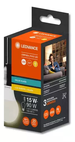 LAMPADA BULBO DE LED 15W 6500K BRANCA FRIA BIVOLT LEDVANCE - comprar online