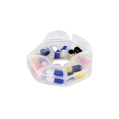 PORTA COMPRIMIDO SEMANAL REDONDO COM 7 COMPARTIMENTOS PILL BOX 1,9X7CM DIÂMETRO PLASUTIL 2847 na internet