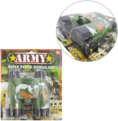 BINOCULOS INFANTIL CAMUFLADO ARMY SUPER POWER 12,5X13CM OM UTILIDADES REF: MS0092