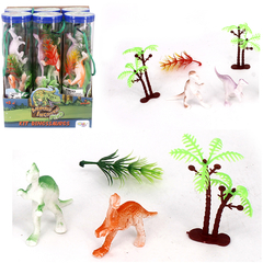 KIT ANIMAL SELVAGEM DE PLASTICO COM ACESSORIOS NO TUBO WB7840 WELLKIDS WELLMIX