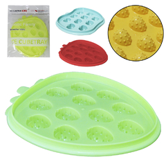 FORMA DE GELO DE PLASTICO COM 12 CAVIDADES FRUTAS COLORS SAZ FM3514