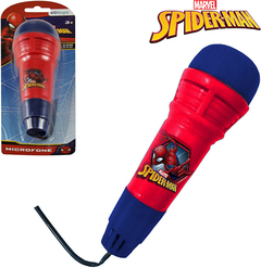 MICROFONE INFANTIL COM ECO DIVERTIDO HOMEM ARANHA/SPIDER MAN NA CARTELA DY-060 ETITOYS