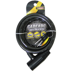 CADEADO / TRAVA DE BICICLETA / MOTO 120CMX10MM AÇO FORTE 13046 - comprar online