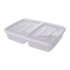 POTE / PORTA FRIOS PLASTICO RETANGULAR 1,1L CLIC C/ 2 DIVISÓRIAS PLASUTIL 2349