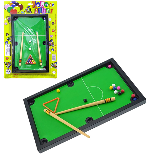 Jogo mesa mini bilhar sinuca snooker 69 x 36 x 19cm completo