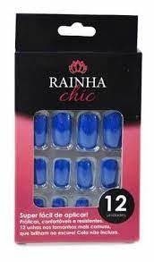 KIT DE UNHAS POSTICAS PARA MAOS COM 12 UNIDADES COLORS RAINHA CHIC GLY19024