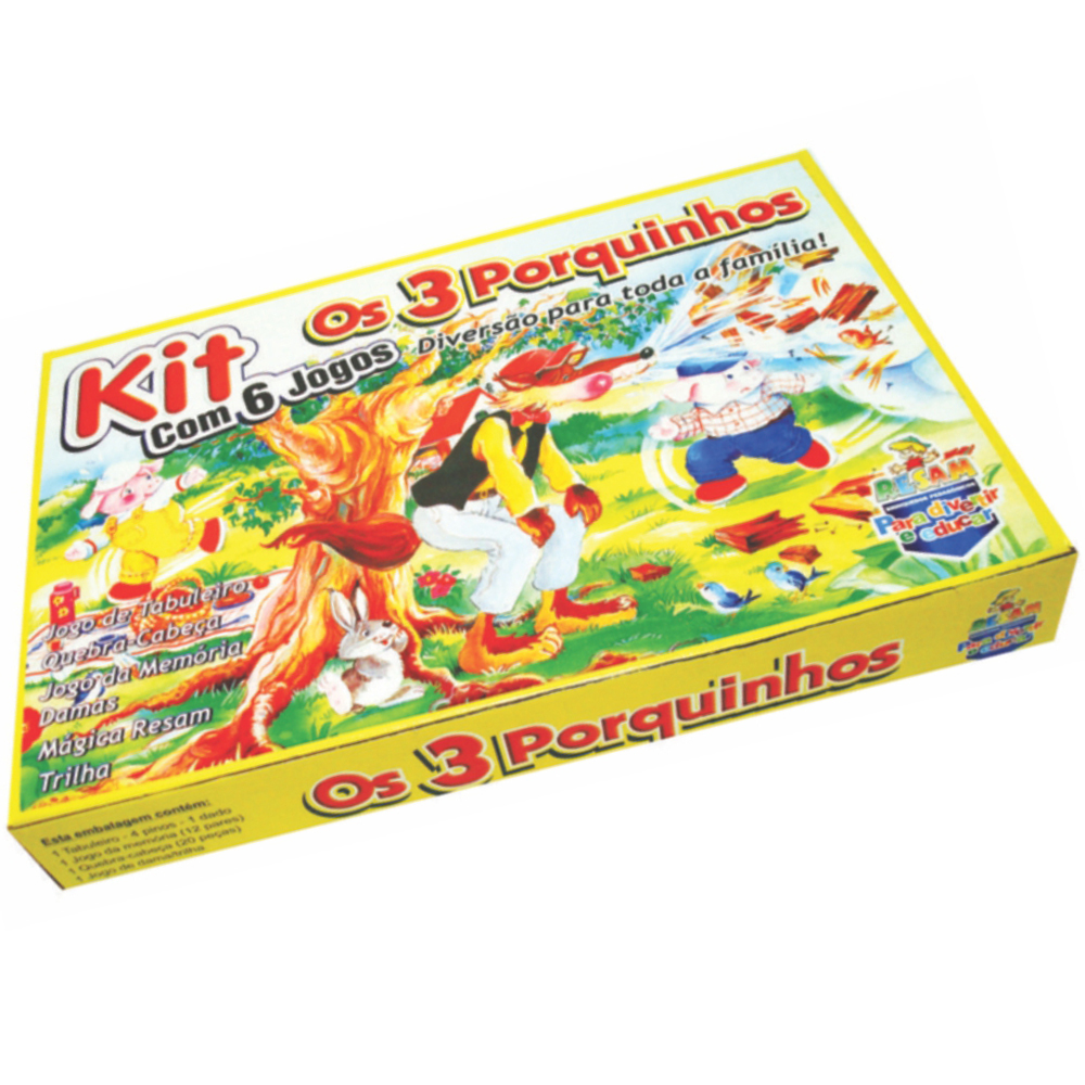 Jogo de Puzzle Os Três Porquinhos - Tutete