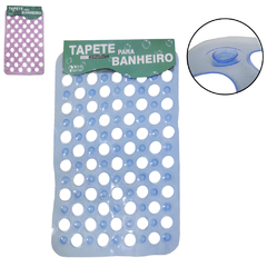 TAPETE DE PVC RETANGULAR PARA BANHEIRO BOLAS COM VENTOSA COLORS 48X30CM CT1752 YINS