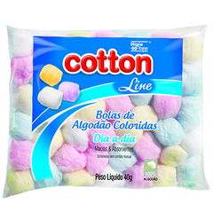 ALGODAO BOLA 40G BRANCO / COLORIDO COTTON LINE- HIGIE TOP - comprar online