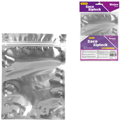 SACO DE FILME DE ALUMINIO PARA MANTIMENTOS ZIP LOCK COM 5 PECAS 16X24CM NA SOLAPA SZ-02 WESTERN