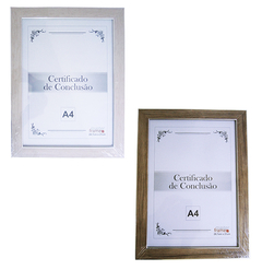 QUADRO PARA DIPLOMAS / CERTIFICADOS A4 DE PLASTICO TMD COLORS 21X29,7CM RIO MASTER RMI4499