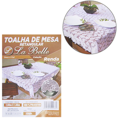 TOALHA DE MESA RETANGULAR DE RENDA 200X140CM 033/050 - LA BELLE