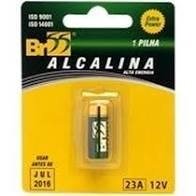 PILHA / BATERIA 23A 12V ALCALINA PEQUENA COM 1 UNIDADE BR55 U23A