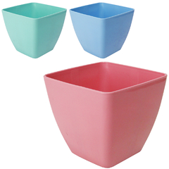 VASO DE PLASTICO QUADRADO ELEGANCE COLORS 1750ML 14,5X12,5CM ERCA - comprar online