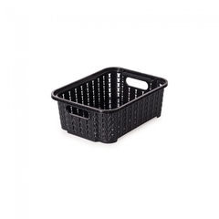 CESTA / CESTINHA ORGANIZADOR RETANGULAR DE PLASTICO TRAMA EMPILHAVEL 17,3X13,0X6,1CM 8834 / 13977 / 9371 PLASUTIL - comprar online