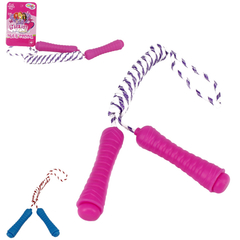 PULA CORDA COM EMPUNHADURAS DE PLASTICO GLAM GIRLS ROSA/AZUL 2,10M WELLKIDS WB4361