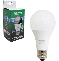 LAMPADA BULBO DE LED A65 12W 6500K BRANCA BIVOLT E27 SYLVANIA na internet