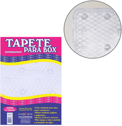 TAPETE PARA BANHEIRO DE PVC RETANGULAR COM VENTOSA 48X31CM 065MX MAXXIMO