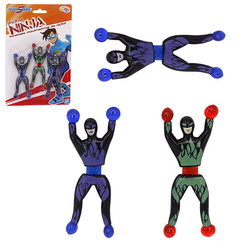 BONECO GRUDA GRUDA FURIA NINJA HERO SQUAD COM 3 UNIDADES COLORS WB4276 WELLKIDS