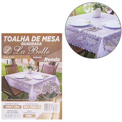 TOALHA DE MESA QUADRADA DE RENDA 140X140CM 031 - LA BELLE