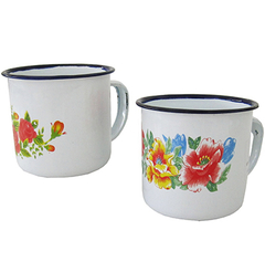 CANECA DECORADA ESMALTADA AGATA 220ML BA-23066 TOP 20 COMERCIAL