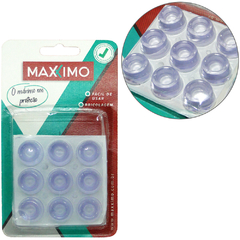 PROTETOR DE PVC REDONDO ALTO AUTOADESIVO COM 9 PECAS 22MM DE Ø MAXXIMO 244 - comprar online