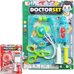 KIT MEDICO INFANTIL COM ESTETOSCOPIO E ACESSORIOS DOCTOR SET 5 PECAS 20 COML BA-12969 - comprar online