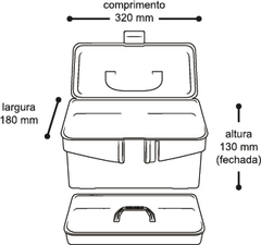 MALETA DE FERRAMENTA FUTURA 6030 13" 32,2X42X18X13CM 25344 ARQPLAST na internet