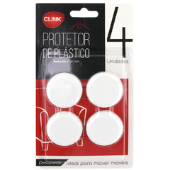 PROTETOR AUTOADESIVO PARA MOVEIS DE PLASTICO DESLIZANTE COM 4 PECAS 3,4CM DE Ø CLINK CK4028