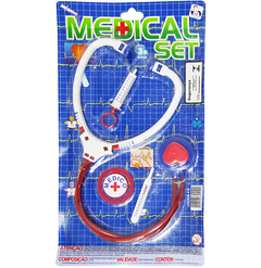 KIT MEDICO INFANTIL MEDICAL SET COM 4 PECAS PICA PAU 410