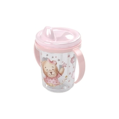 CANECA DE PLASTICO INFANTIL MENINA COM ALÇA E BICO PLASUTIL 8217 / 6149