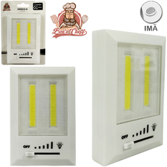 LUMINARIA DE LED DUPLO RETANGULAR MAGNETICO COM DIMMER A PILHA 11X7,5CM BONS CHEFF BC23409 - comprar online