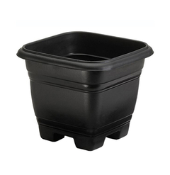 VASO QUADRADO PRETO 9,5L 28,5X23CM DE PLASTICO ERCA 1349 / RISCHIOTO 9250 - comprar online