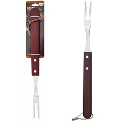 GARFO TRINCHANTE PARA CHURRASCO DE INOX CABO MADEIRA 34CM CA08181 CASITA - comprar online